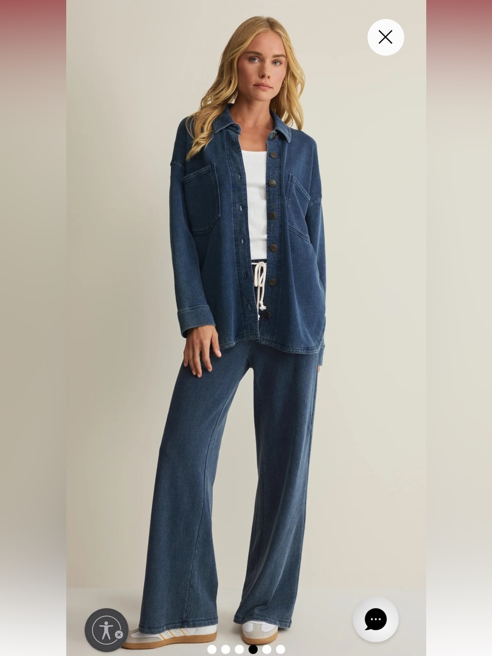 Z Supply All Day Knit Lounge Set in Indigo
